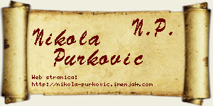 Nikola Purković vizit kartica